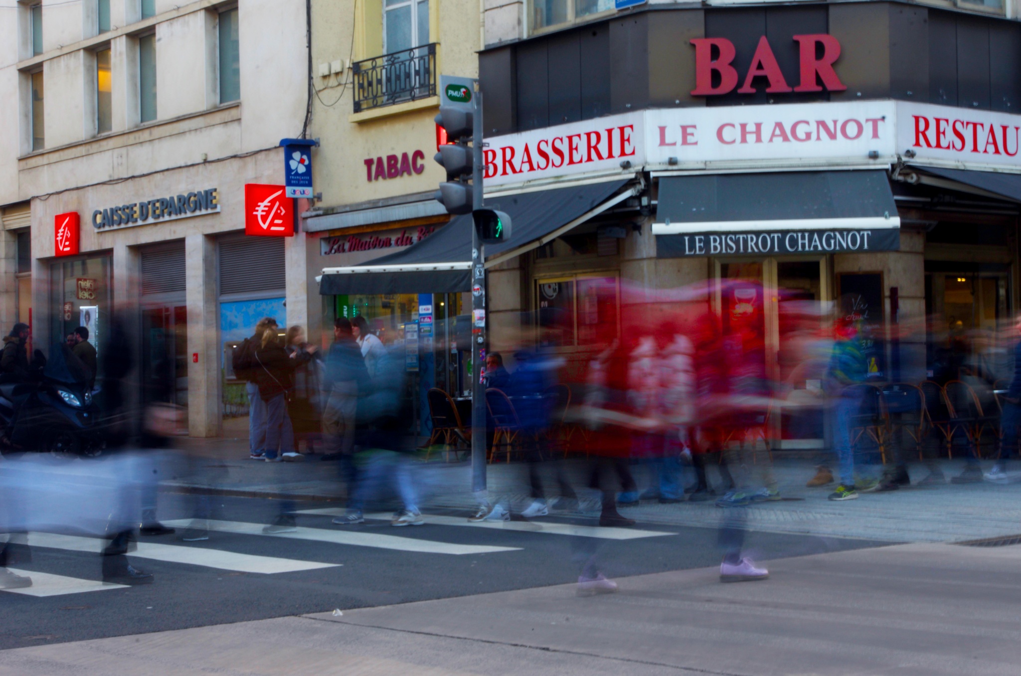 Flou de mouvement passants