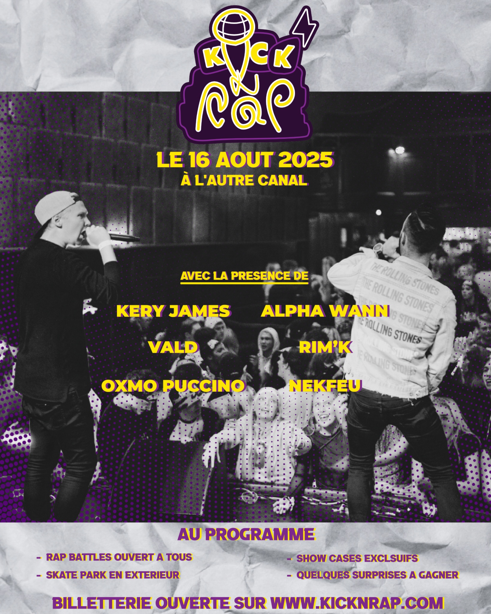 Affiche présentation Kick’N’Rap